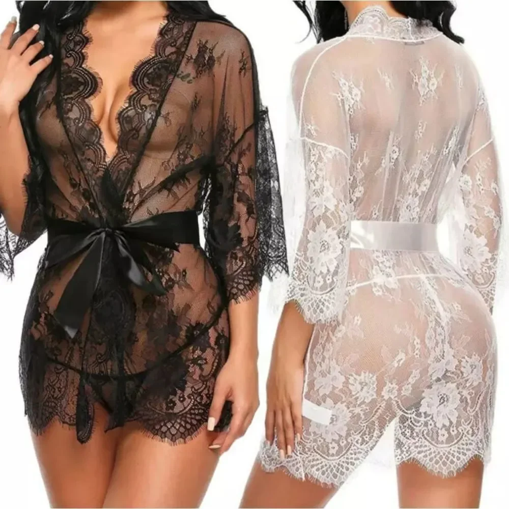 Hot Sale Fashion Lingerie transparent V-Neck Night